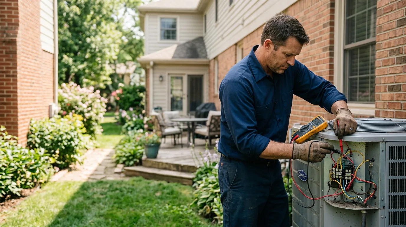 HVAC technician working near Central Village, CT